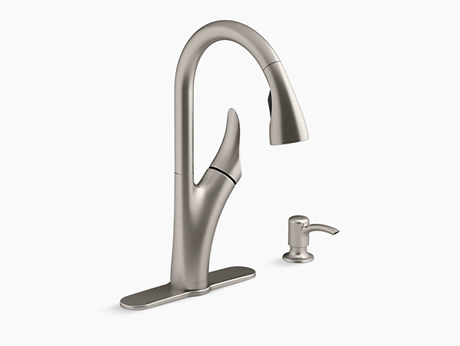 Kohler RUBICON R20147-SD-VS Pull Down Kitchen Faucet w Soap Dispenser 